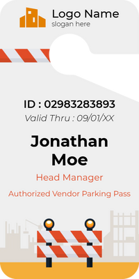 Custom Parking  Passes Multiple Sizes  Head Manager