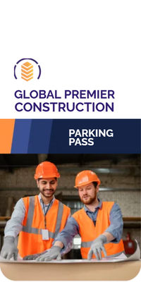 Custom Parking  Passes Multiple Sizes Global Premier