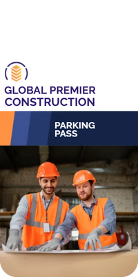 Custom Parking  Passes Multiple Sizes Global Premier