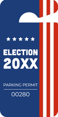 Custom Parking  Passes Multiple Sizes Election Permit