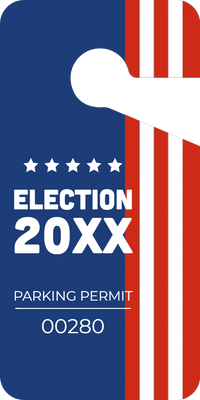 Custom Parking  Passes Multiple Sizes Election Permit