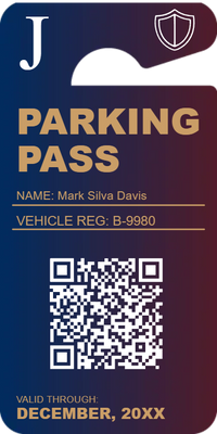 Custom Parking  Passes Multiple Sizes Authorized Pass