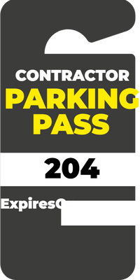 Custom Parking  Passes Multiple Sizes Parking Pass