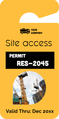 Custom Parking  Passes Multiple Sizes Site Access