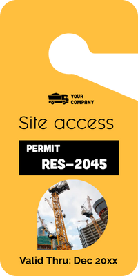Custom Parking  Passes Multiple Sizes Site Access