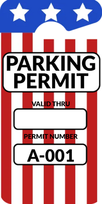 Custom Parking  Passes Multiple Sizes Permit Tag