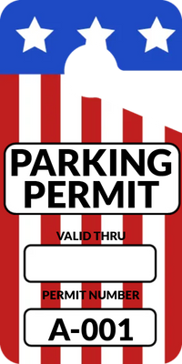 Custom Parking  Passes Multiple Sizes Permit Tag