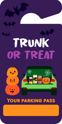 Custom Parking  Passes Multiple Sizes Halloween Pass