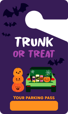 Custom Parking  Passes Multiple Sizes Halloween Pass