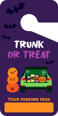 Custom Parking  Passes Multiple Sizes Halloween Pass