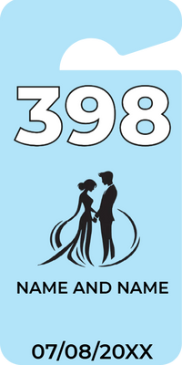 Custom Parking  Passes Multiple Sizes Couple