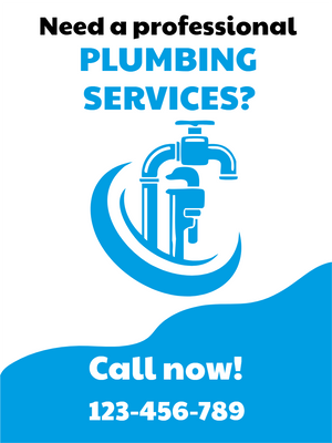 Custom Outdoor Yard Signs Multiple Sizes Plumbing Service