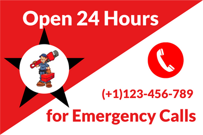Custom Outdoor Yard Signs Multiple Sizes Emergency Plumber