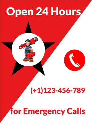 Custom Outdoor Yard Signs Multiple Sizes Emergency Plumber