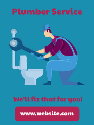 Custom Outdoor Yard Signs Multiple Sizes Plumber Service