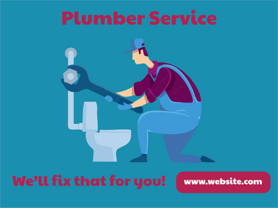 Custom Outdoor Yard Signs Multiple Sizes Plumber Service