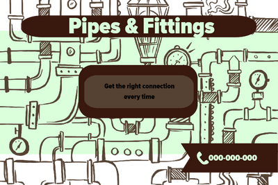 Custom Outdoor Yard Signs Multiple Sizes Pipes and Fittings