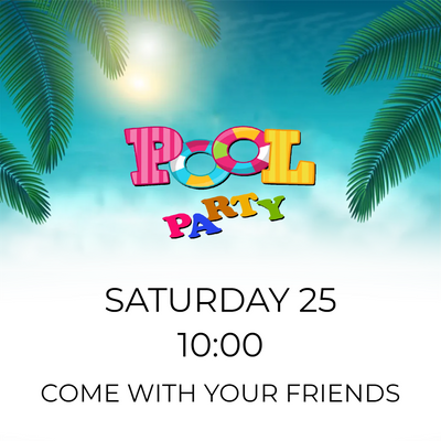 Custom Outdoor Yard Signs Multiple Sizes Colorful Pool Party