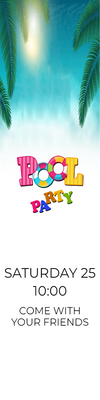 Custom Outdoor Yard Signs Multiple Sizes Colorful Pool Party