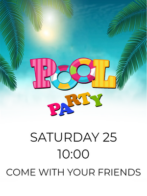 Custom Outdoor Yard Signs Multiple Sizes Colorful Pool Party