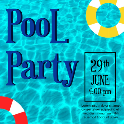 Custom Outdoor Yard Signs Multiple Sizes Fun Pool Party