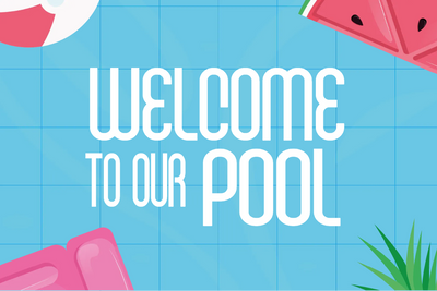 Custom Outdoor Yard Signs Multiple Sizes Welcome To Our Pool