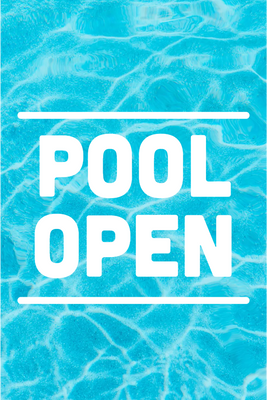Custom Outdoor Yard Signs Multiple Sizes Pool Open
