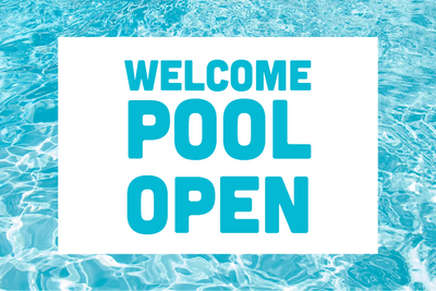 Custom Outdoor Yard Signs Multiple Sizes Welcome Pool Open