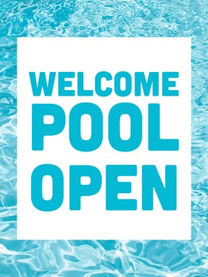 Custom Outdoor Yard Signs Multiple Sizes Welcome Pool Open