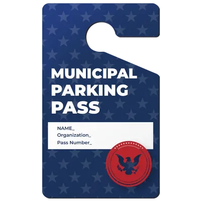 Custom Parking Passes Multiple Sizes Permit Badge