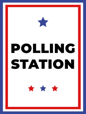 Custom Outdoor Yard Signs Multiple Sizes Polling Station