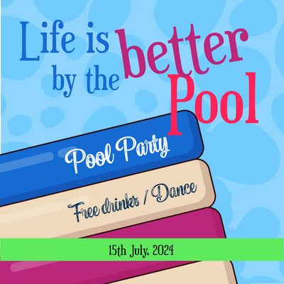Custom Outdoor Yard Signs Multiple Sizes Pool Party