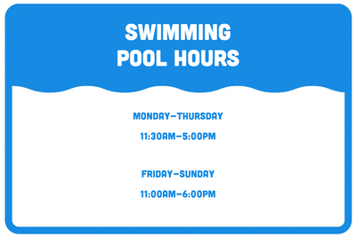 Custom Outdoor Yard Signs Multiple Sizes Swimming Pool Hours