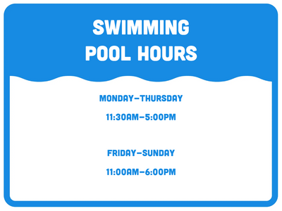 Custom Outdoor Yard Signs Multiple Sizes Swimming Pool Hours