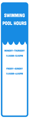 Custom Outdoor Yard Signs Multiple Sizes Swimming Pool Hours