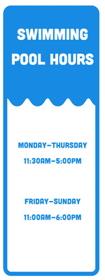 Custom Outdoor Yard Signs Multiple Sizes Swimming Pool Hours
