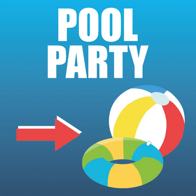 Custom Outdoor Yard Signs Multiple Sizes Pool Party Here