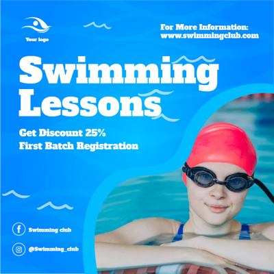 Custom Outdoor Yard Signs Multiple Sizes Swimming Lessons