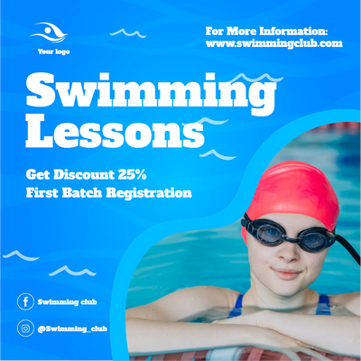 Custom Outdoor Yard Signs Multiple Sizes Swimming Lessons