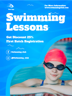 Custom Outdoor Yard Signs Multiple Sizes Swimming Lessons