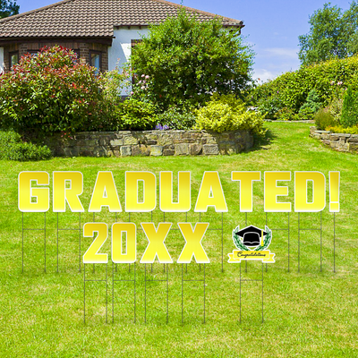 Custom Outdoor Yard Signs Multiple Sizes Yard Letters Graduated 20XX