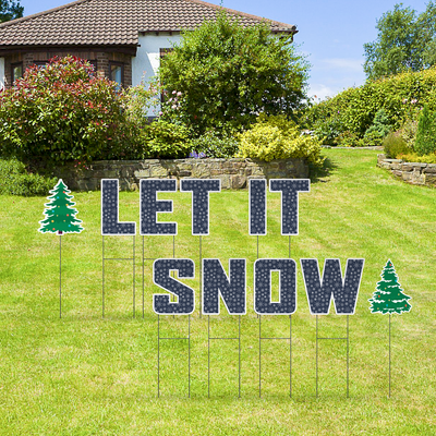 Custom Outdoor Yard Signs Multiple Sizes Yard Letters Let It Snow