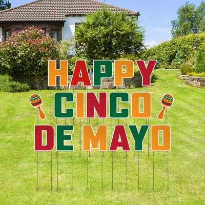 Custom Outdoor Yard Signs Multiple Sizes Yard Letters Happy Cinco De Mayo