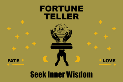 Custom Outdoor Yard Signs Multiple Sizes Fortune Teller Seek Inner Wisdom