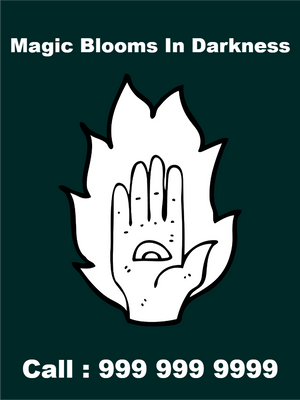 Custom Outdoor Yard Signs Multiple Sizes Magic Blooms in Darkness