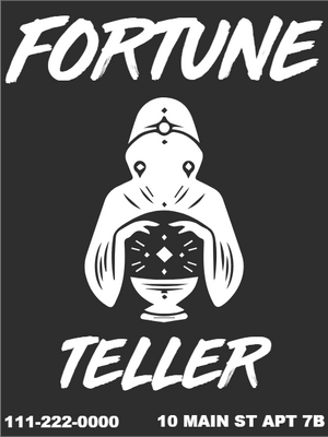 Custom Outdoor Yard Signs Multiple Sizes Fortune Teller 2