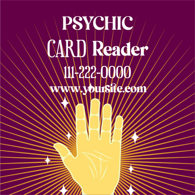 Custom Outdoor Yard Signs Multiple Sizes Psychic Card Reader