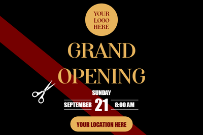 Custom Posters Multiple Sizes Grand Opening