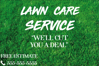 Custom Outdoor Yard Signs Multiple Sizes Lawn Care Service