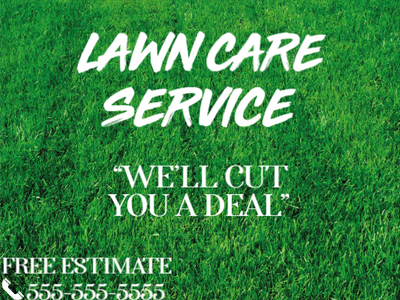 Custom Outdoor Yard Signs Multiple Sizes Lawn Care Service